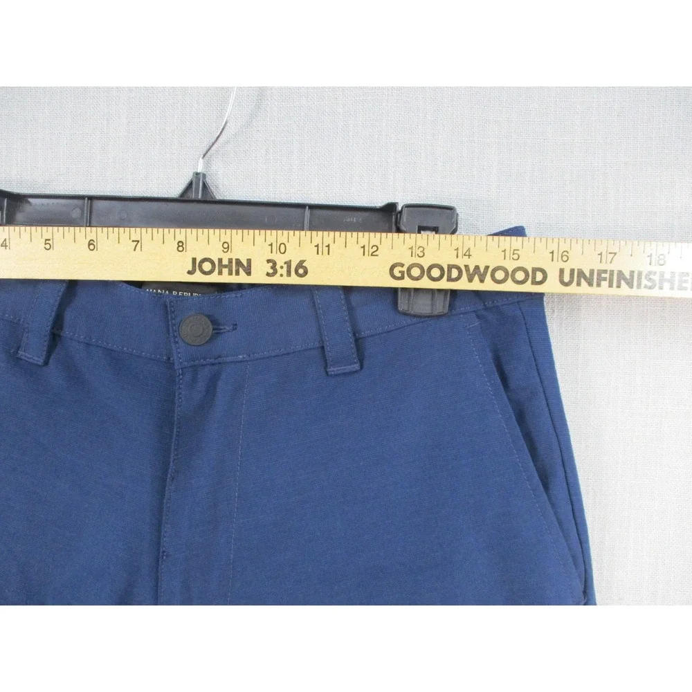 Banana‎ Republic Navy Blue Flat Front Cotton Blend Stretch Casual Shorts Size 32